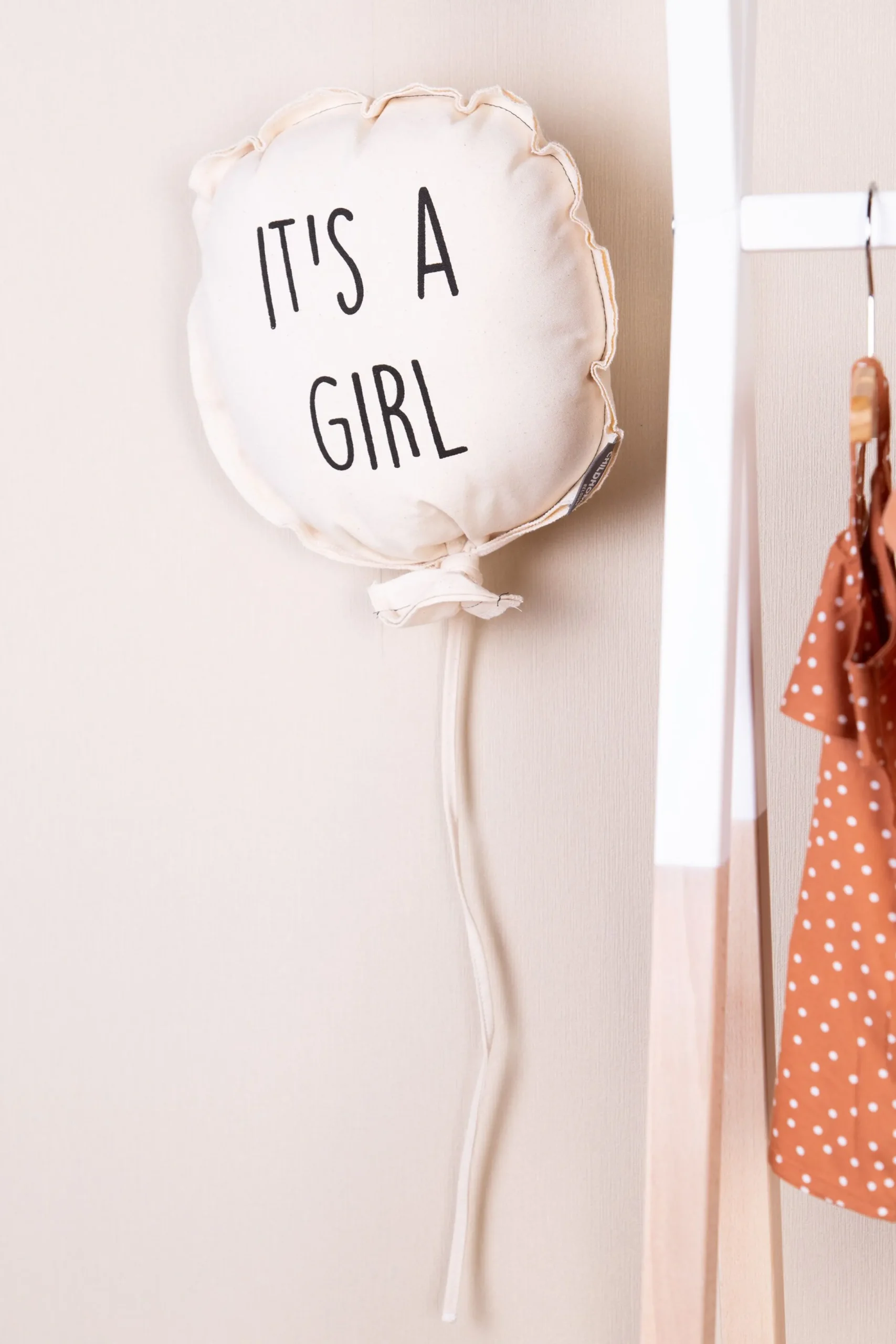 Childhome Articles Décoration Murale-Ballon Toile - It's A Girl - Décoration Murale - 35x26x8 Cm