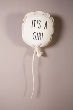 Childhome Articles Décoration Murale-Ballon Toile - It's A Girl - Décoration Murale - 35x26x8 Cm