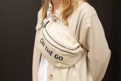 Childhome Banana Bag|Banana Bag-Banana Bag On The Go Sac De Hanche - Teddy Ecru
