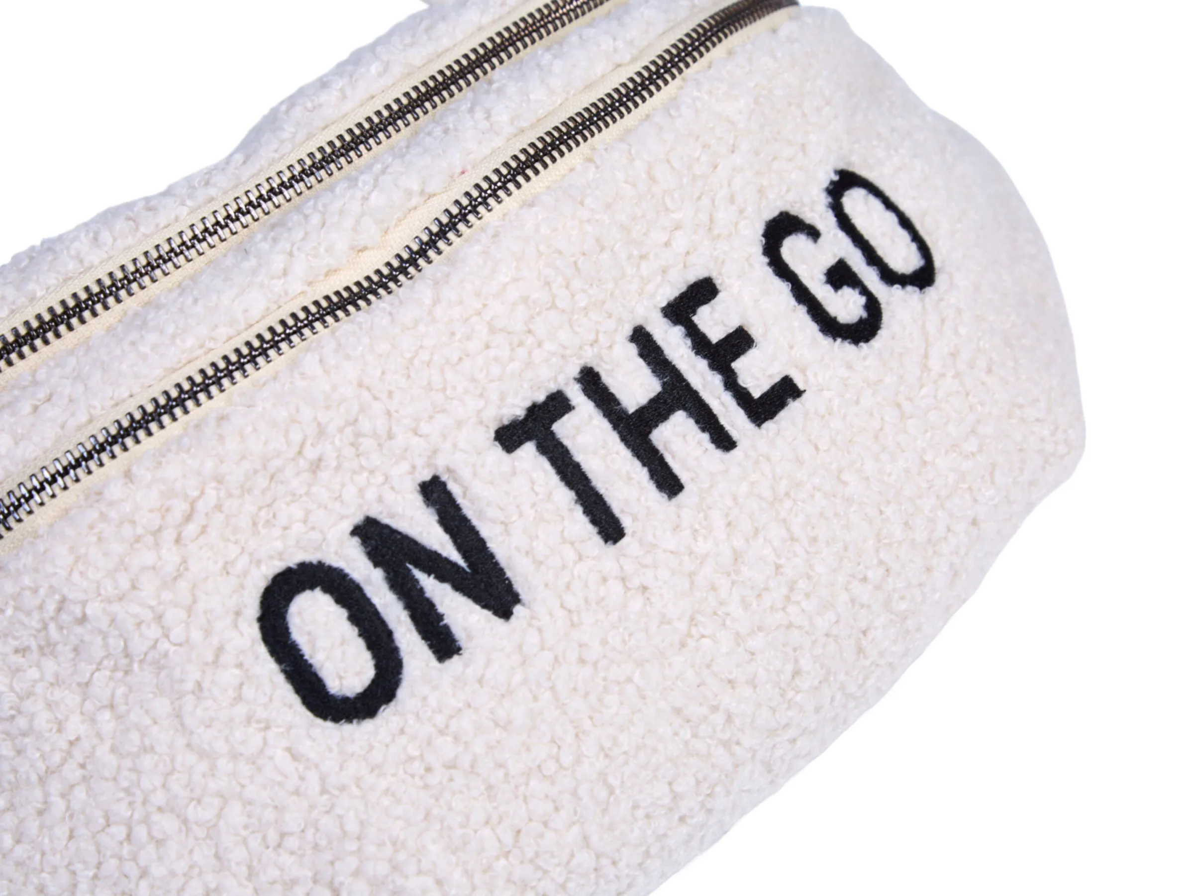 Childhome Banana Bag|Banana Bag-Banana Bag On The Go Sac De Hanche - Teddy Ecru