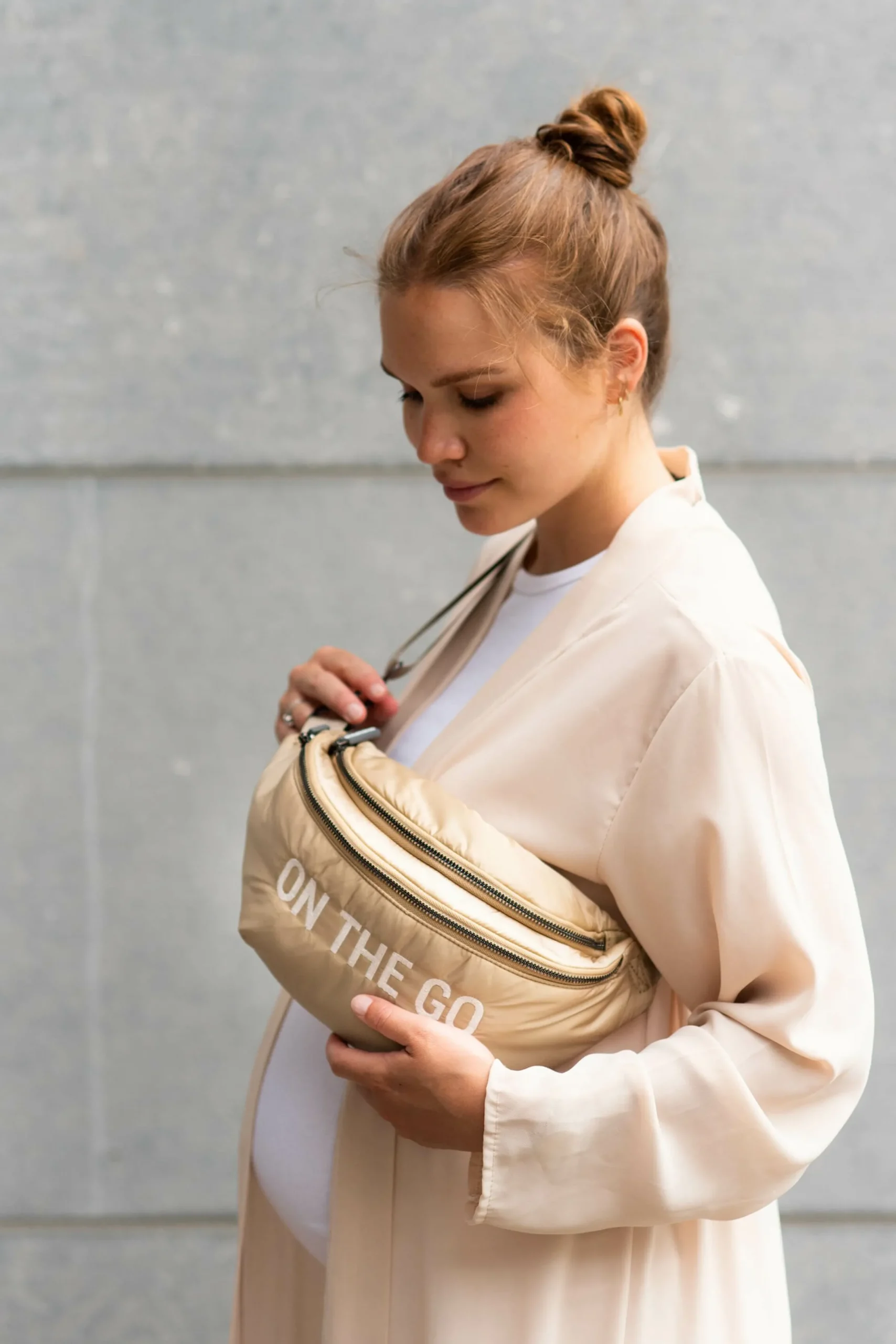 Childhome Banana Bag|Banana Bag-Banana Bag On The Go Sac De Hanche - Matelassé - Beige