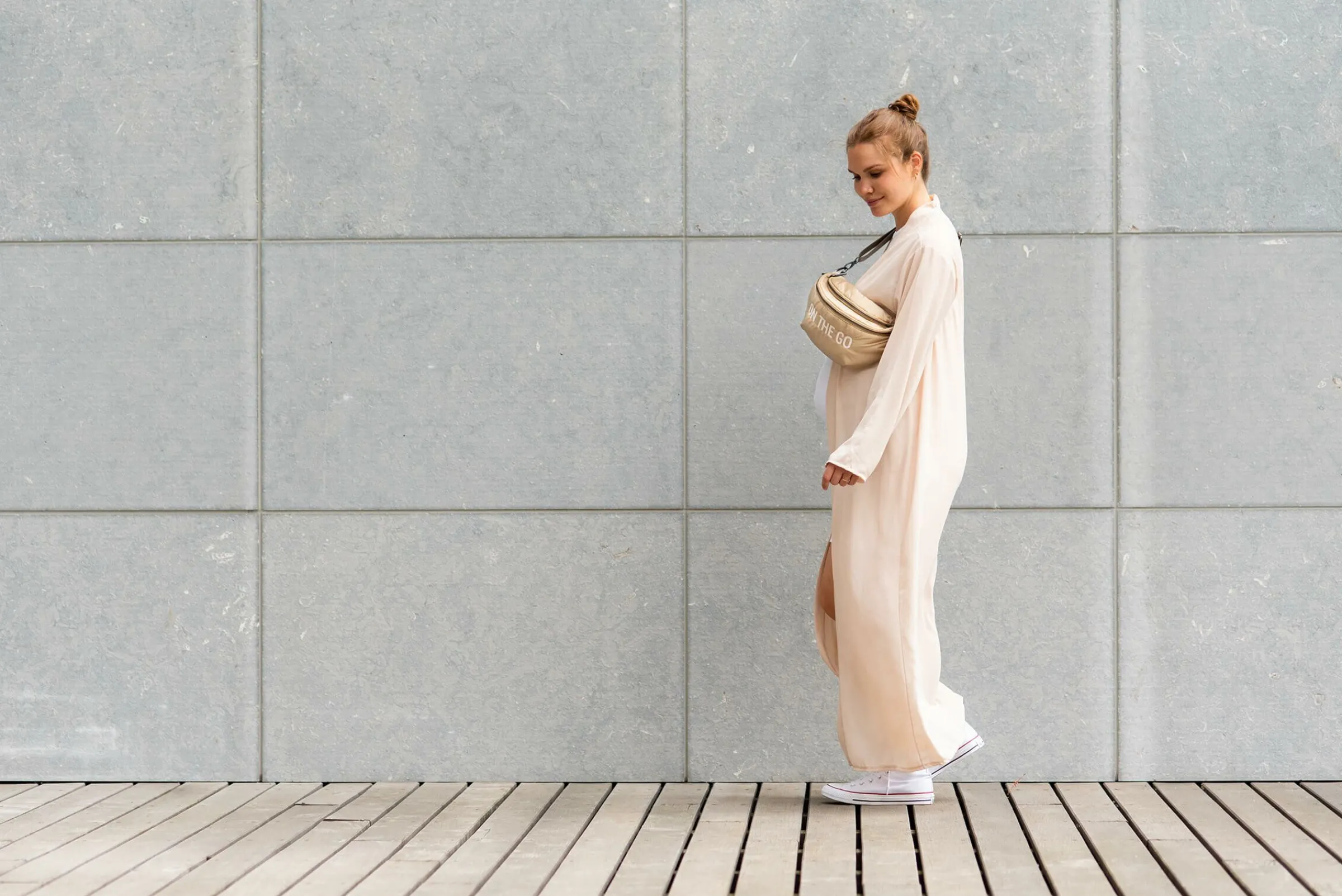 Childhome Banana Bag|Banana Bag-Banana Bag On The Go Sac De Hanche - Matelassé - Beige