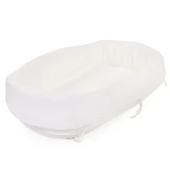 Childhome Berceaux Habillages-Berceau en rotin couverture rectangulaire jersery blanc cassé