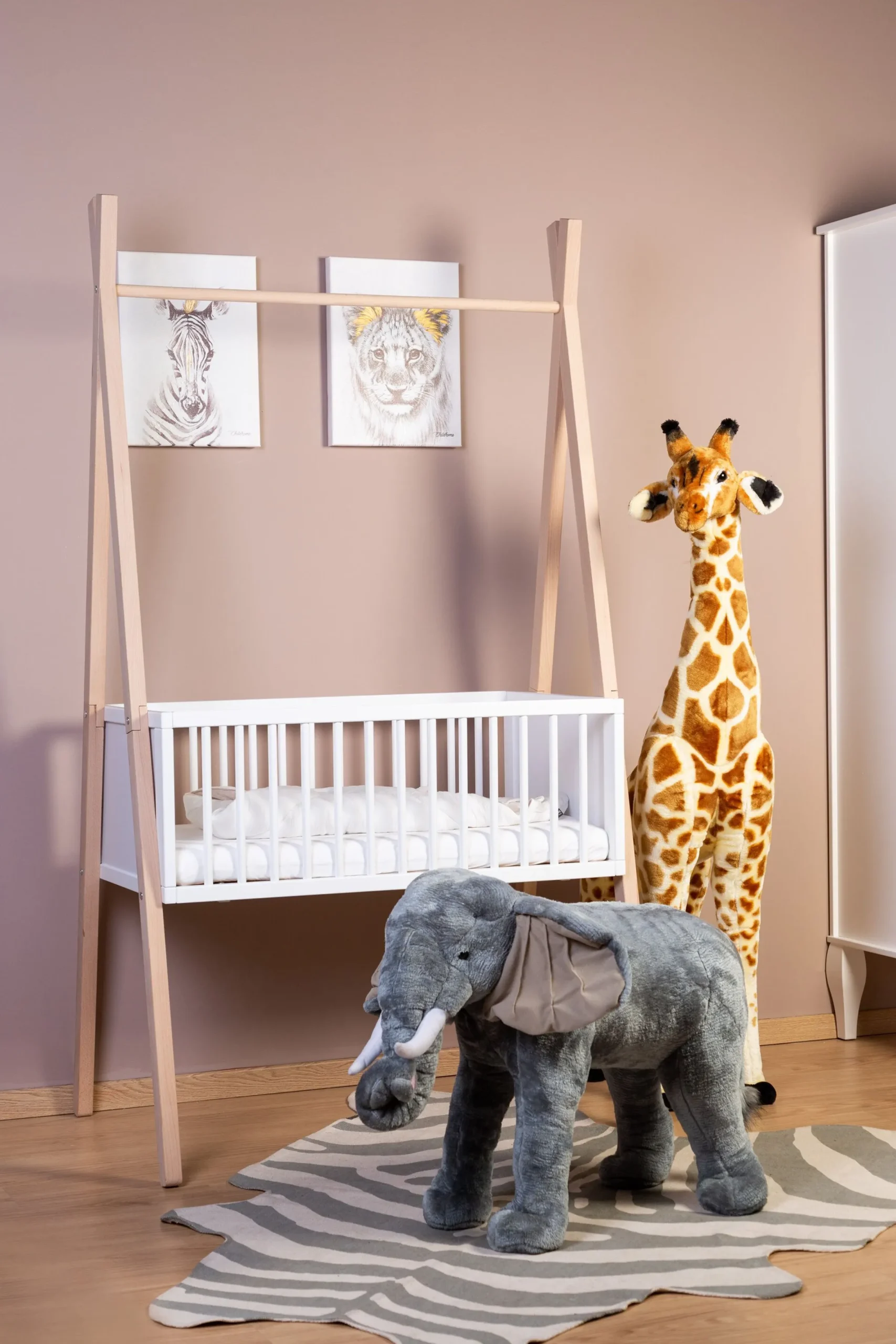 Childhome Cintres & Portes-vêtements|Berceaux & Cododos-Berceau Tipi 50x90 Cm + Etagère