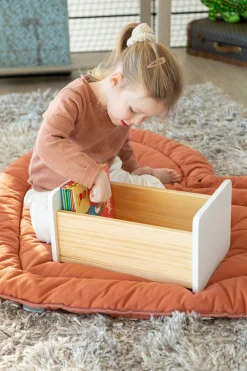 Childhome Marchepied En Bois / Porte-livres-Bois d’étape naturel blanc