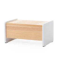 Childhome Marchepied En Bois / Porte-livres-Bois d’étape naturel blanc