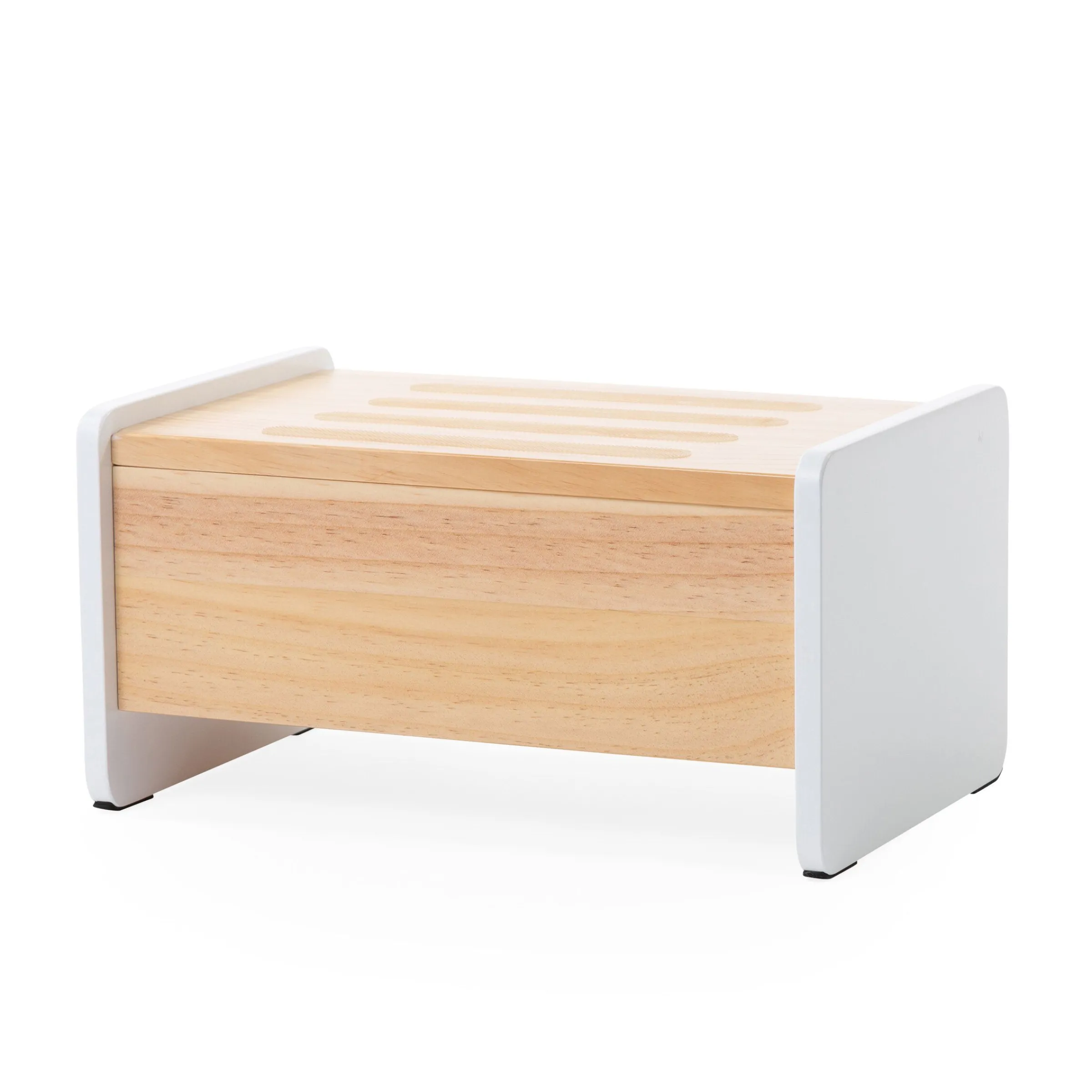 Childhome Marchepied En Bois / Porte-livres-Bois d’étape naturel blanc