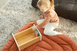 Childhome Marchepied En Bois / Porte-livres-Bois d’étape naturel blanc