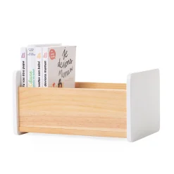 Childhome Marchepied En Bois / Porte-livres-Bois d’étape naturel blanc