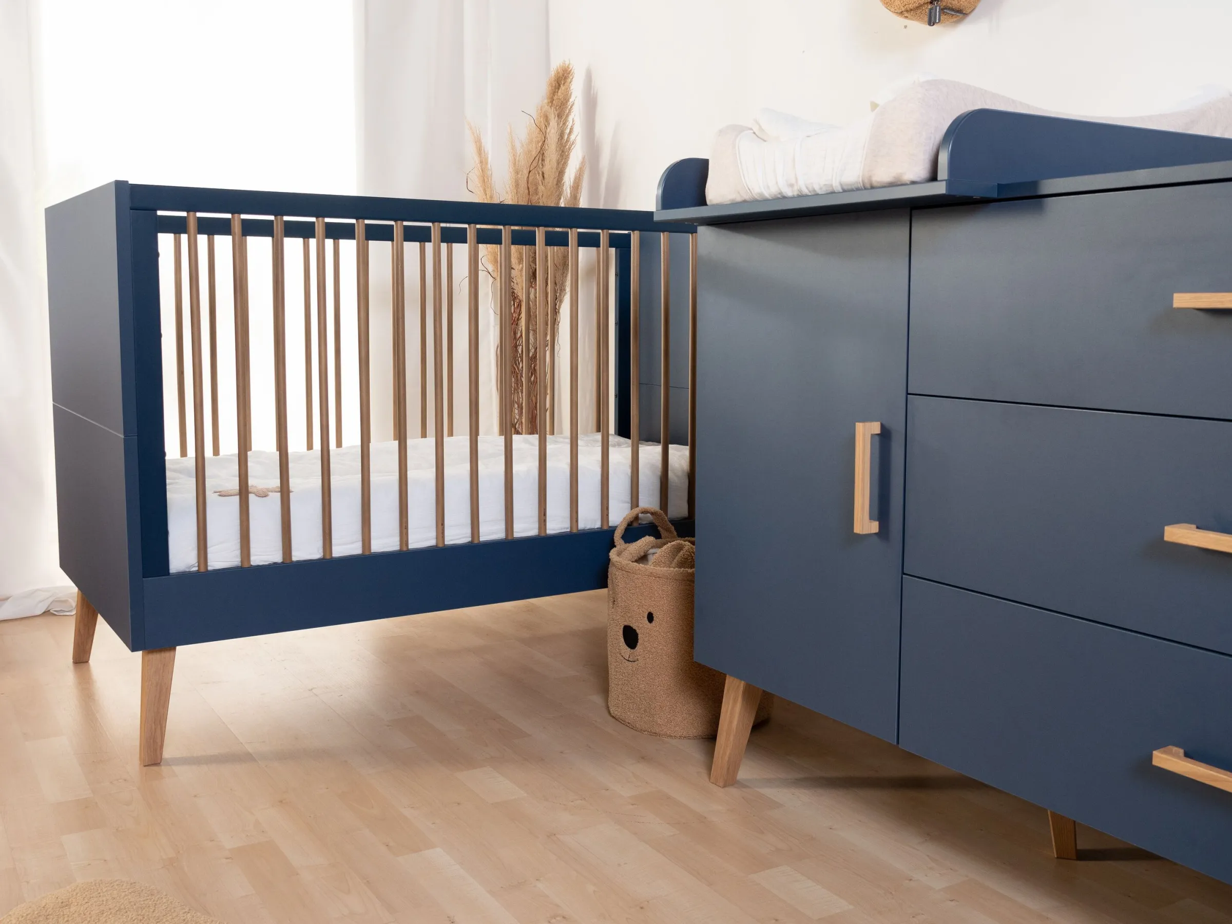 Childhome Lits D'enfant Et De Bébé|Bold Blue-Bold Blue - Lit Evolutif - 70x140 Cm + Lattes