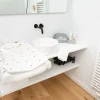 Childhome Capes De Bain-Cape De Bain + Gant - 80x80 Cm - Jersey - Hearts