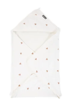 Childhome Capes De Bain-Cape De Bain + Gant - 80x80 Cm - Jersey - Hearts