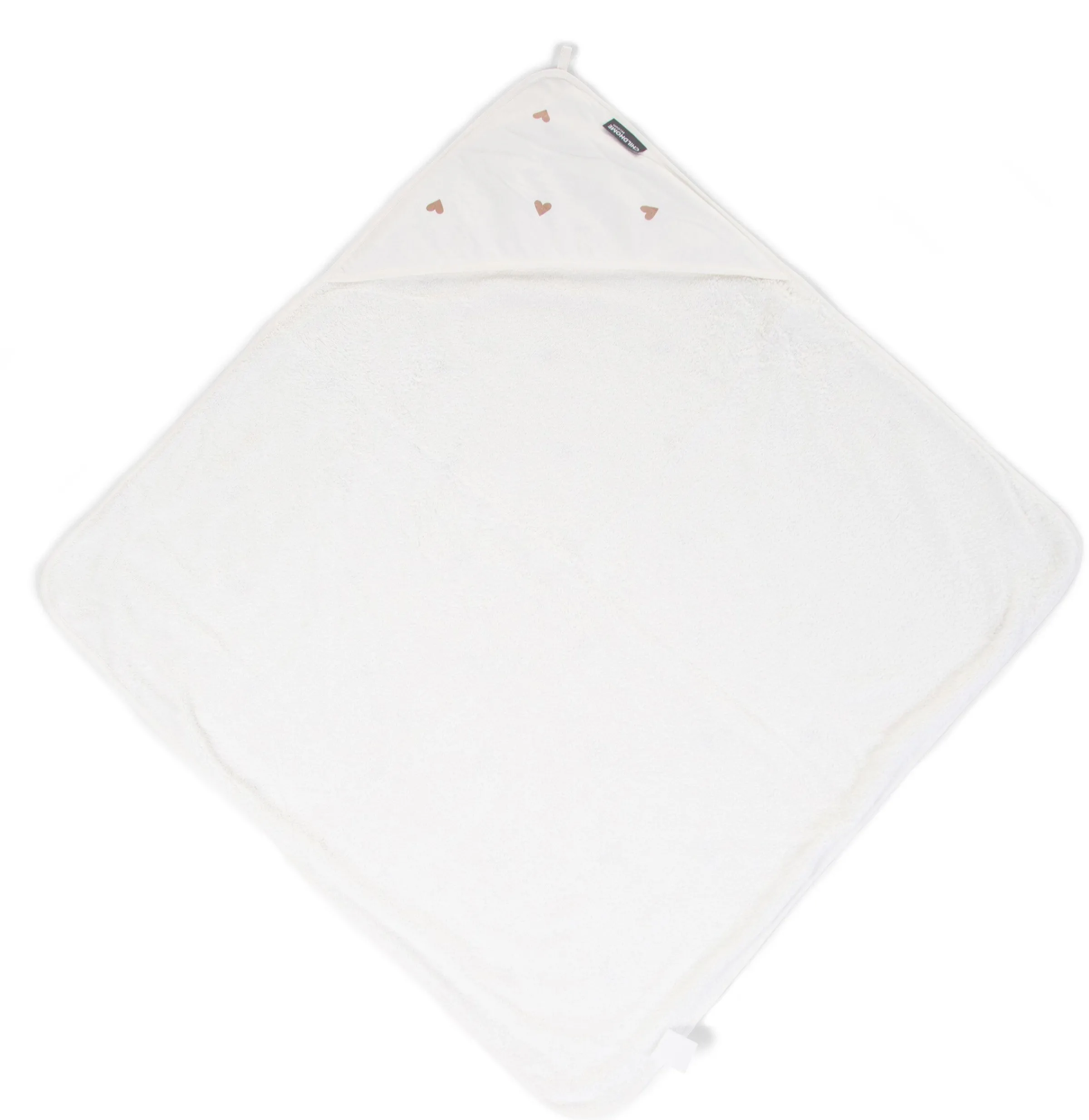 Childhome Capes De Bain-Cape De Bain + Gant - 80x80 Cm - Jersey - Hearts