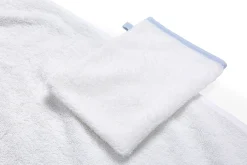 Childhome Capes De Bain-Cape De Bain + Gant - 80x80 Cm - Mousseline Fleur - Bleue