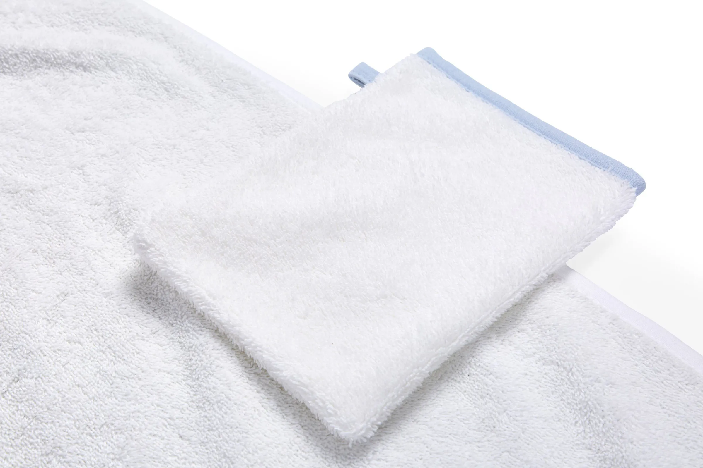 Childhome Capes De Bain-Cape De Bain + Gant - 80x80 Cm - Mousseline Fleur - Bleue