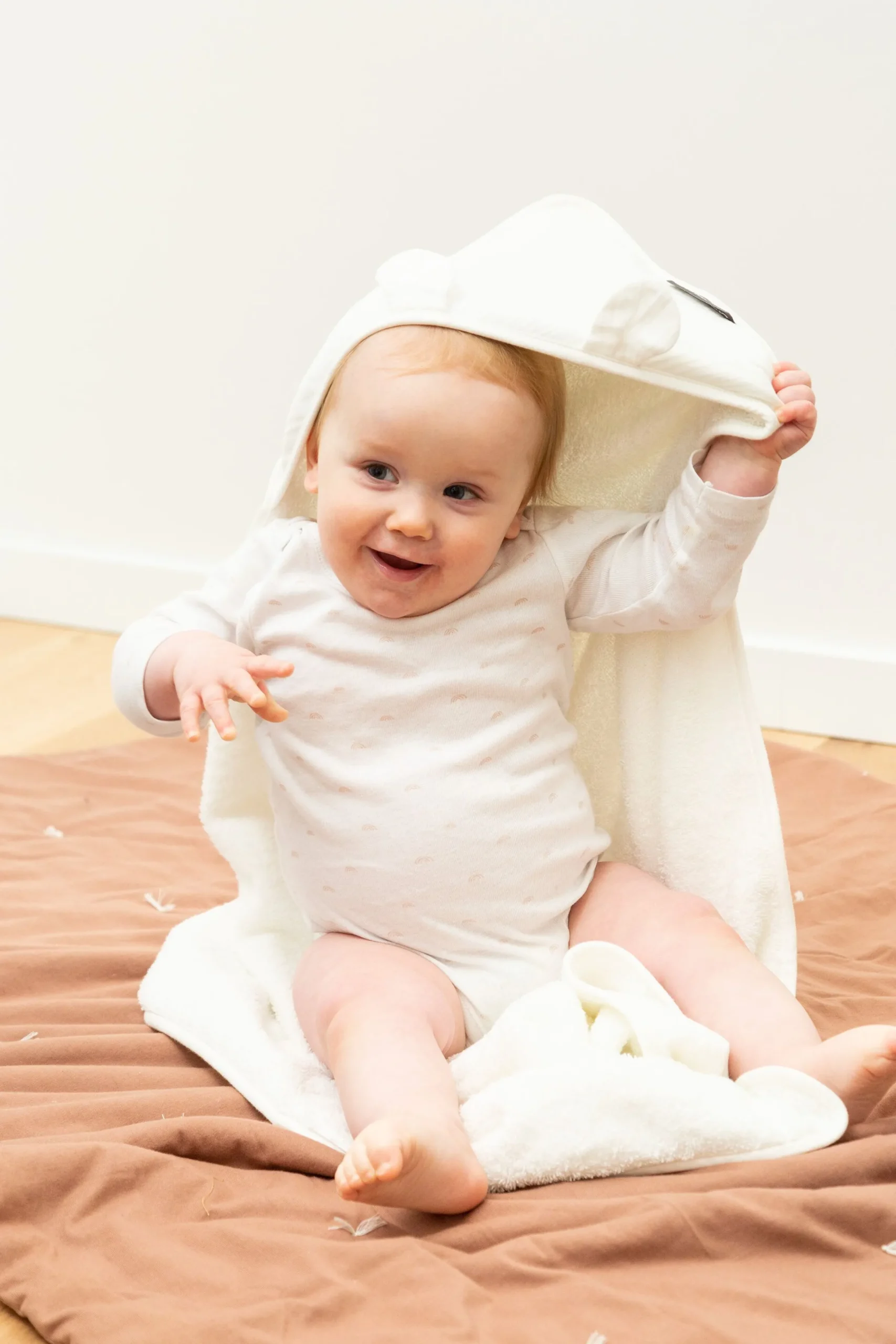 Childhome Capes De Bain-Cape De Bain + Gant - 80x80 Cm - Muslin / Terry Teddy