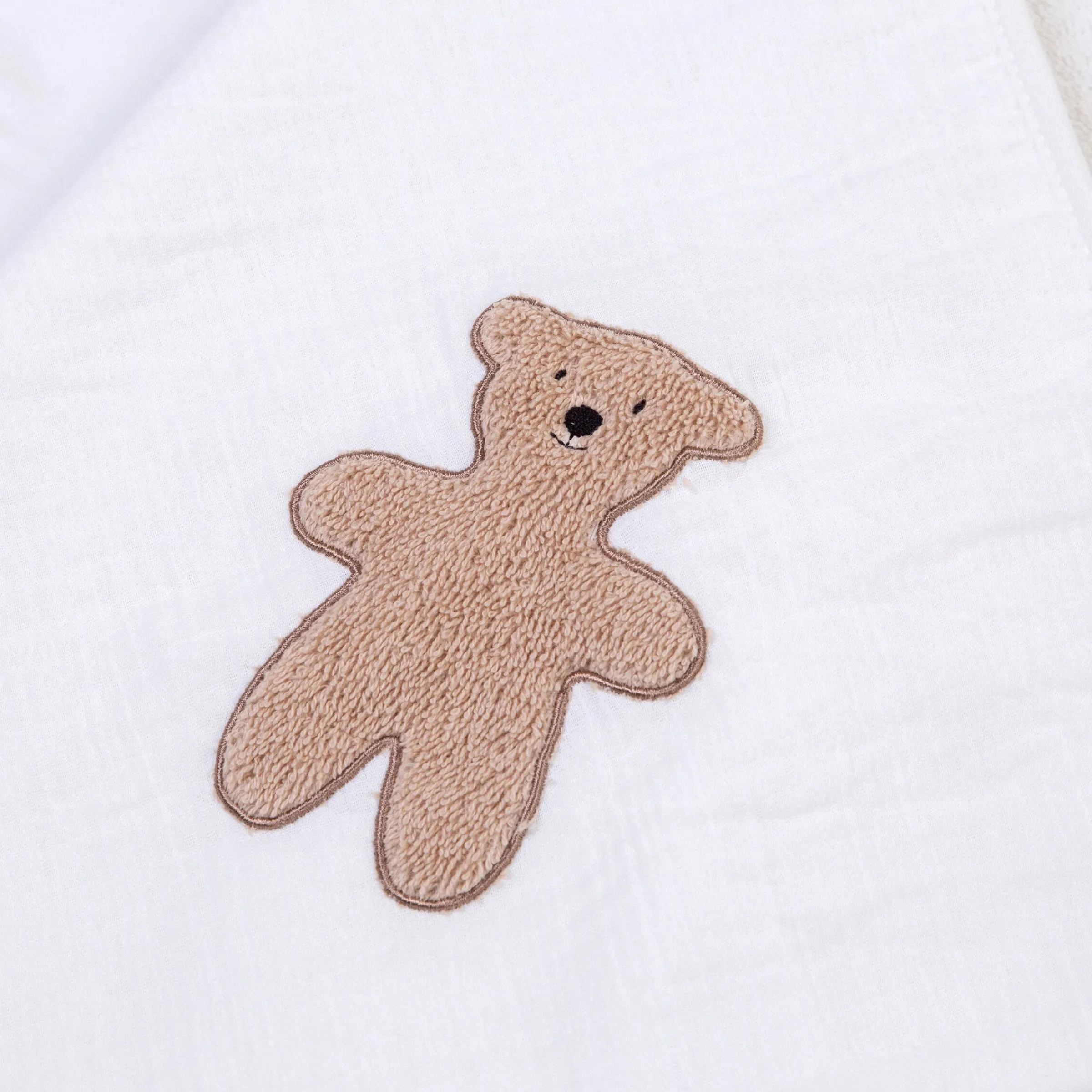 Childhome Capes De Bain-Cape De Bain + Gant - 80x80 Cm - Muslin / Terry Teddy