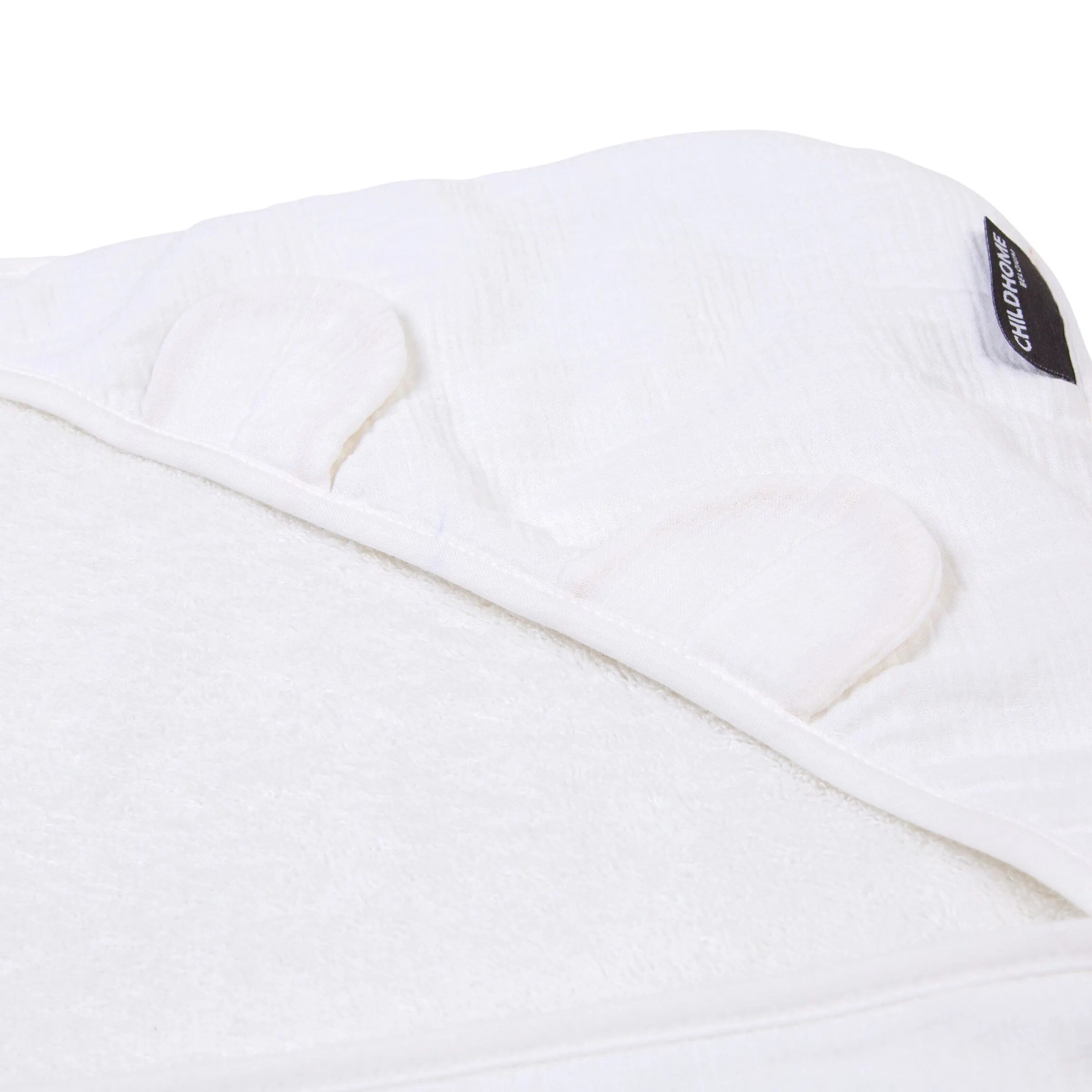 Childhome Capes De Bain-Cape De Bain + Gant - 80x80 Cm - Muslin / Terry Teddy