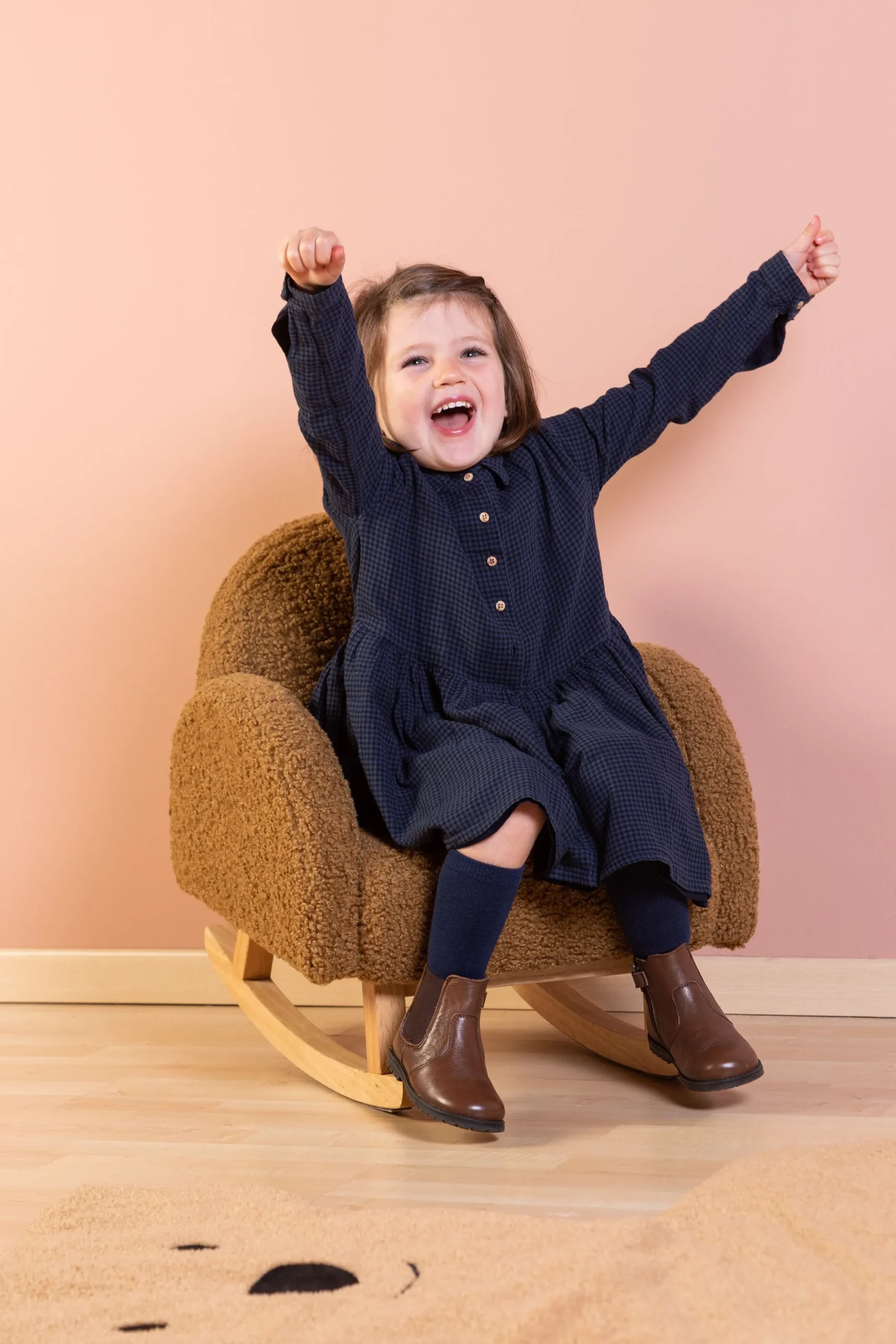 Childhome Fauteuils À Bascule|Chaises Enfants-Chaise A Bascule Pour Enfants - Teddy - Brun Naturel