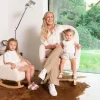 Childhome Chaises Enfants|Fauteuils À Bascule-Chaise A Bascule Pour Enfants - Teddy - Ecru Naturel