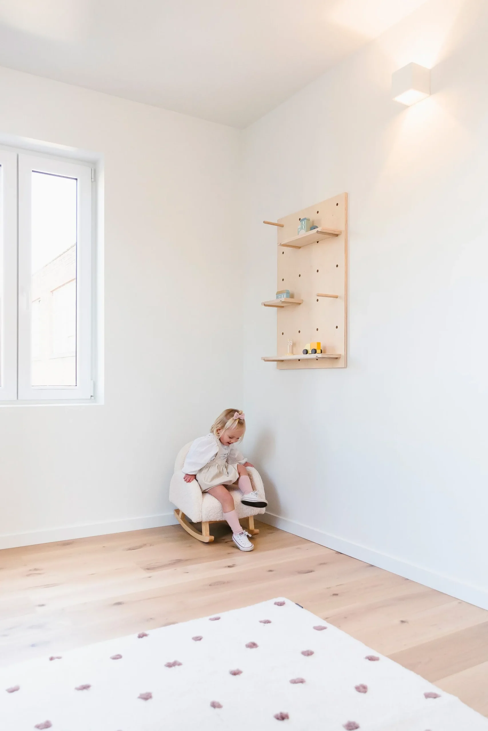 Childhome Chaises Enfants|Fauteuils À Bascule-Chaise A Bascule Pour Enfants - Teddy - Ecru Naturel