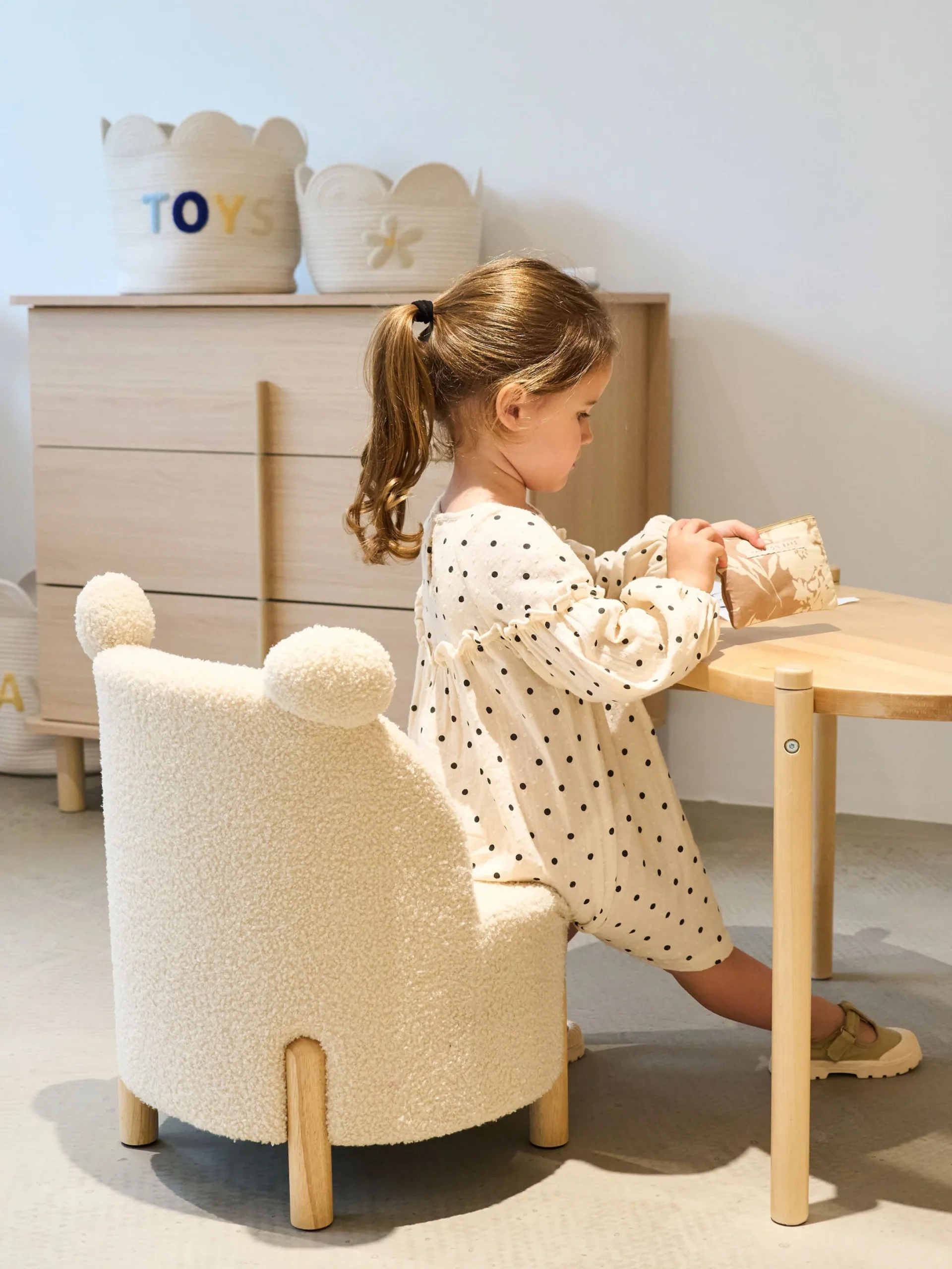 Childhome Chaises Enfants-Chaise Pour Enfants - Teddy - Ecru Naturel