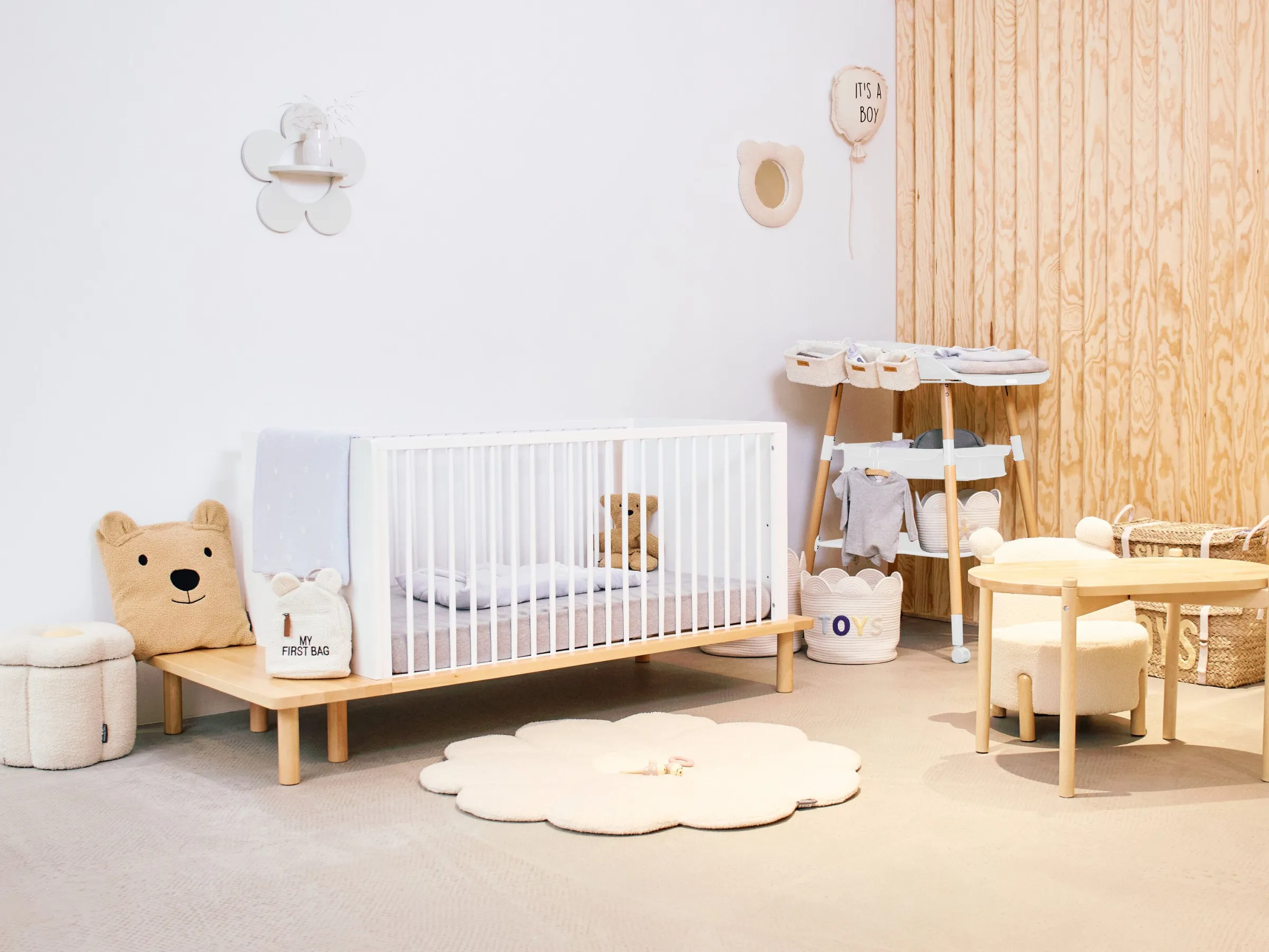Childhome Chaises Enfants-Chaise Pour Enfants - Teddy - Ecru Naturel