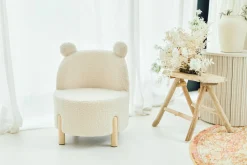 Childhome Chaises Enfants-Chaise Pour Enfants - Teddy - Ecru Naturel