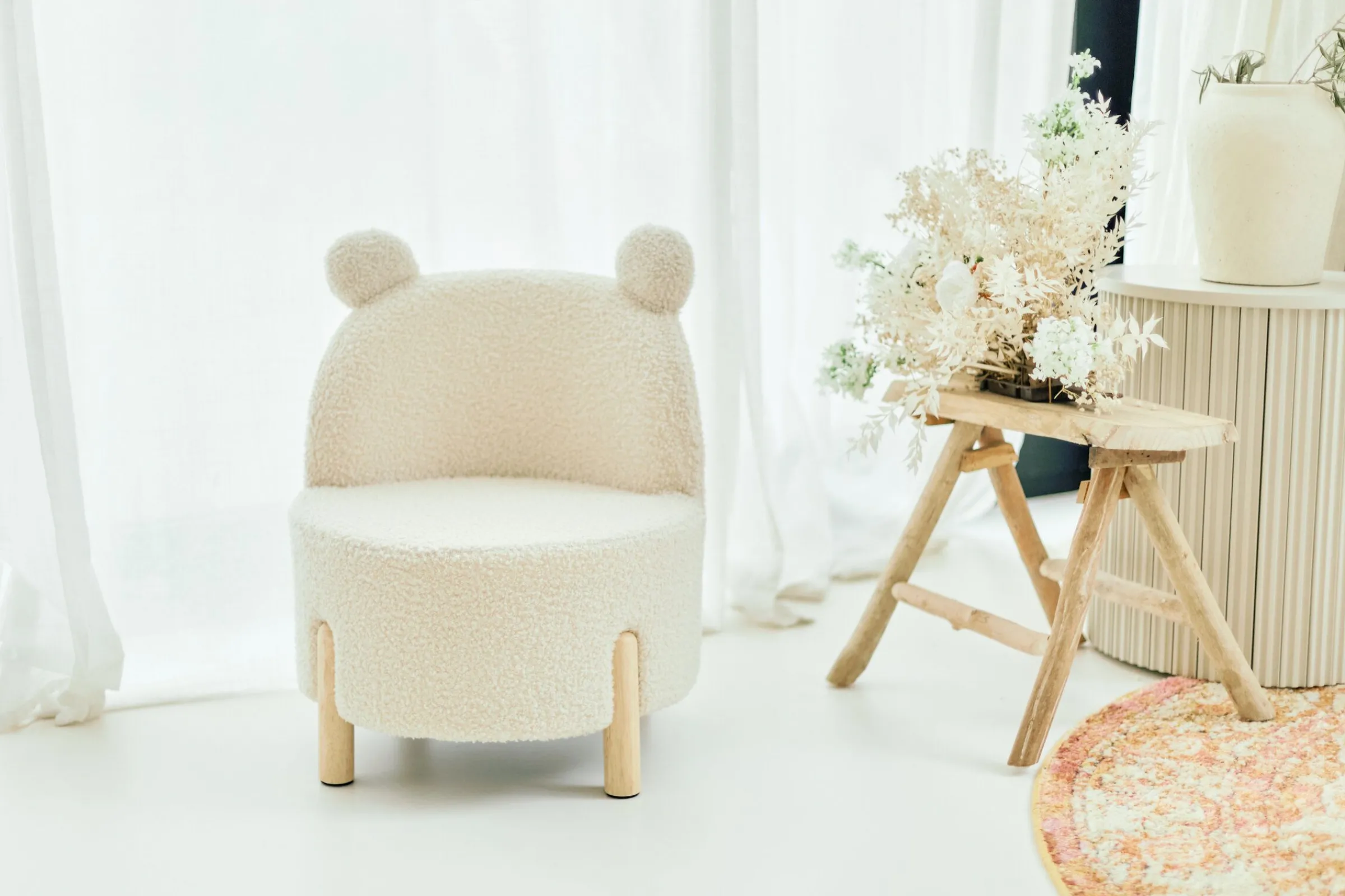 Childhome Chaises Enfants-Chaise Pour Enfants - Teddy - Ecru Naturel