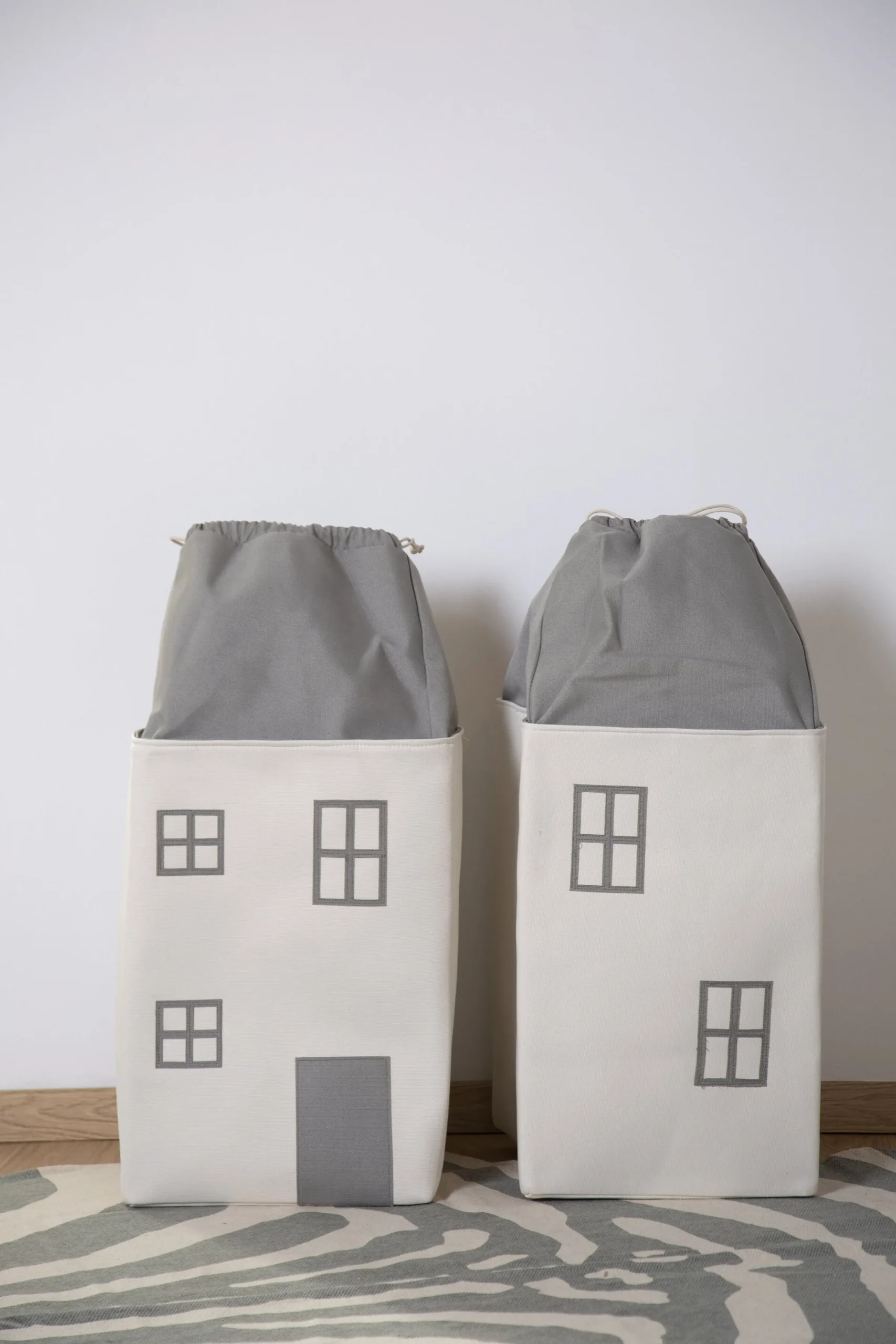 Childhome Paniers De Rangement-Coffre à jouets House gris cassé