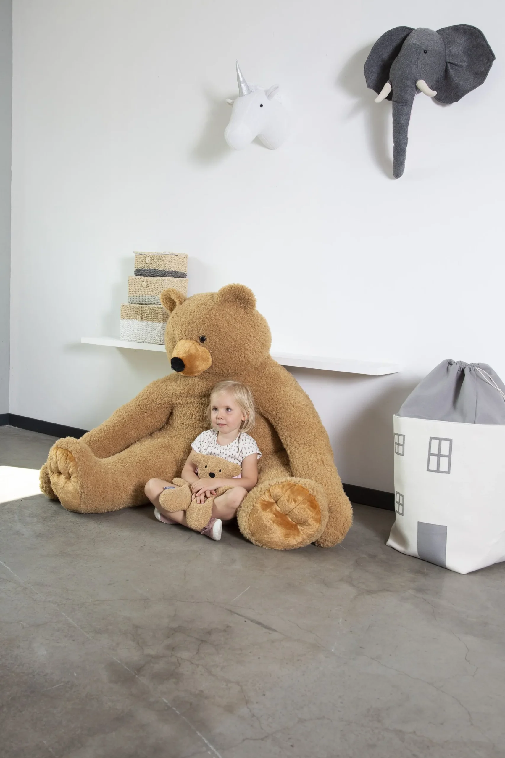 Childhome Paniers De Rangement-Coffre à jouets House gris cassé