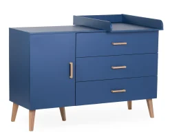 Childhome Commodes|Bold Blue-Commode 4 tiroirs Bleu gras