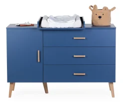 Childhome Commodes|Bold Blue-Commode 4 tiroirs Bleu gras