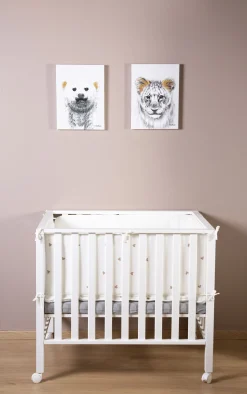 Childhome Protection Parc-Contour De Parc - 35x340 Cm - Jersey + Mousseline - Hearts