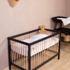 Childhome Lits D'enfant Et De Bébé-COT 97 - Lit de bébé - 120x60Cm – Noir Naturel