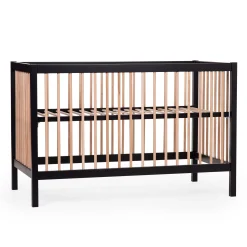 Childhome Lits D'enfant Et De Bébé-COT 97 - Lit de bébé - 120x60Cm – Noir Naturel
