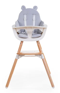 Childhome Coussins Pour Chaise Haute|Evolu Accessoires-Coussin Chaise Haute - Deperlant - Polyester - Gris