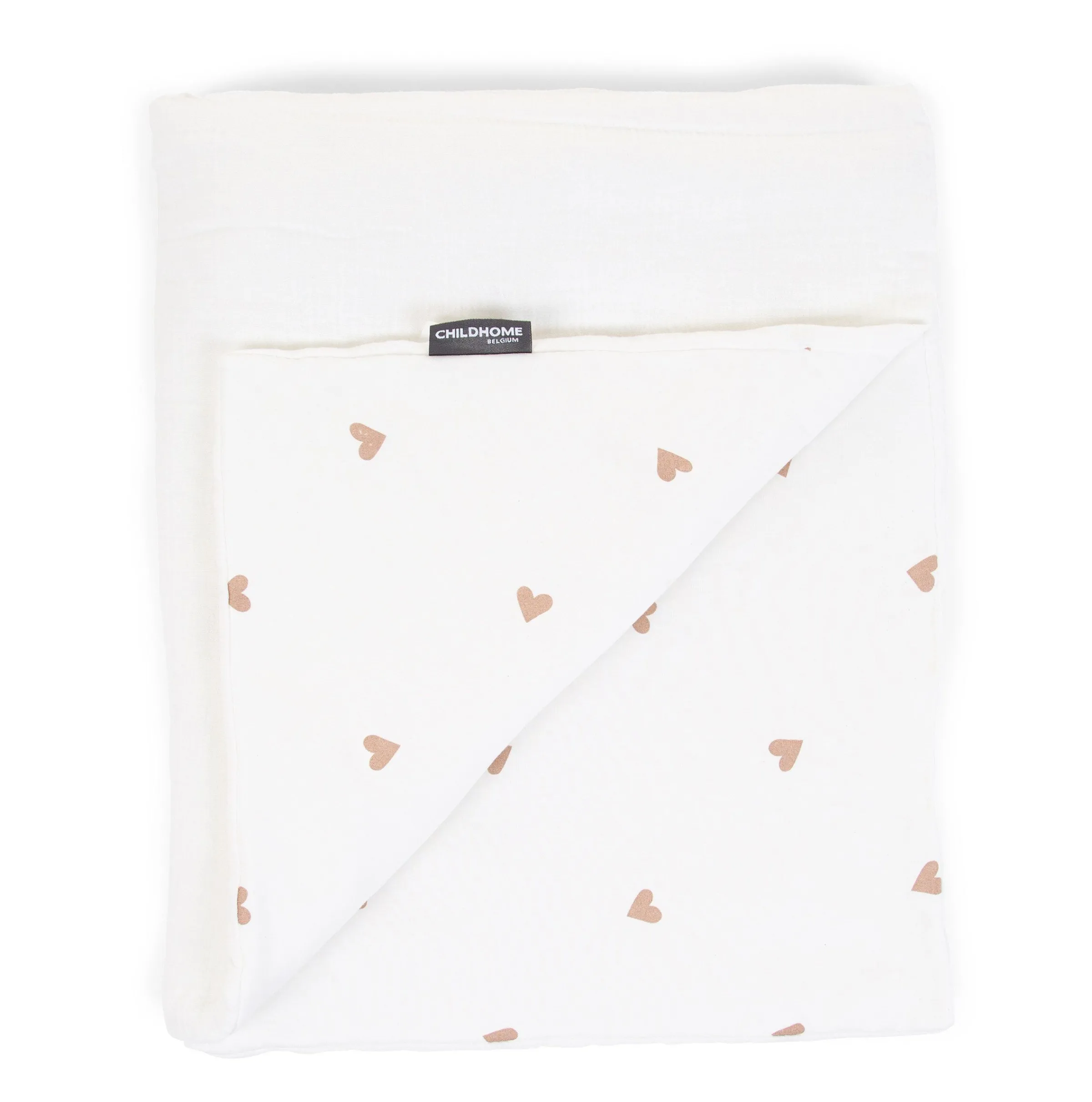 Childhome Couvertures-Couverture De Bébé - 80x100 Cm - Jersey + Mousseline - Heart