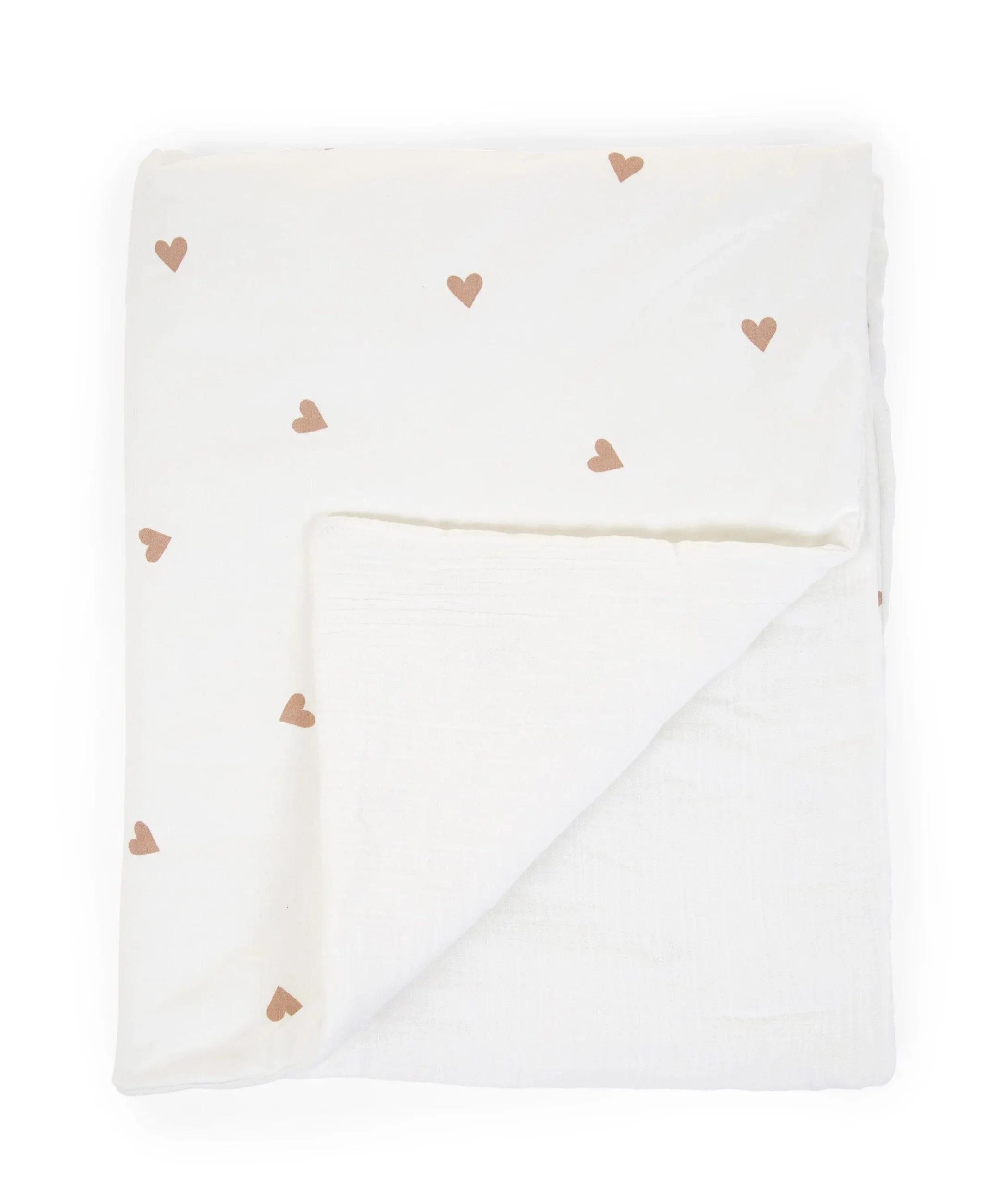 Childhome Couvertures-Couverture De Bébé - 80x100 Cm - Jersey + Mousseline - Heart
