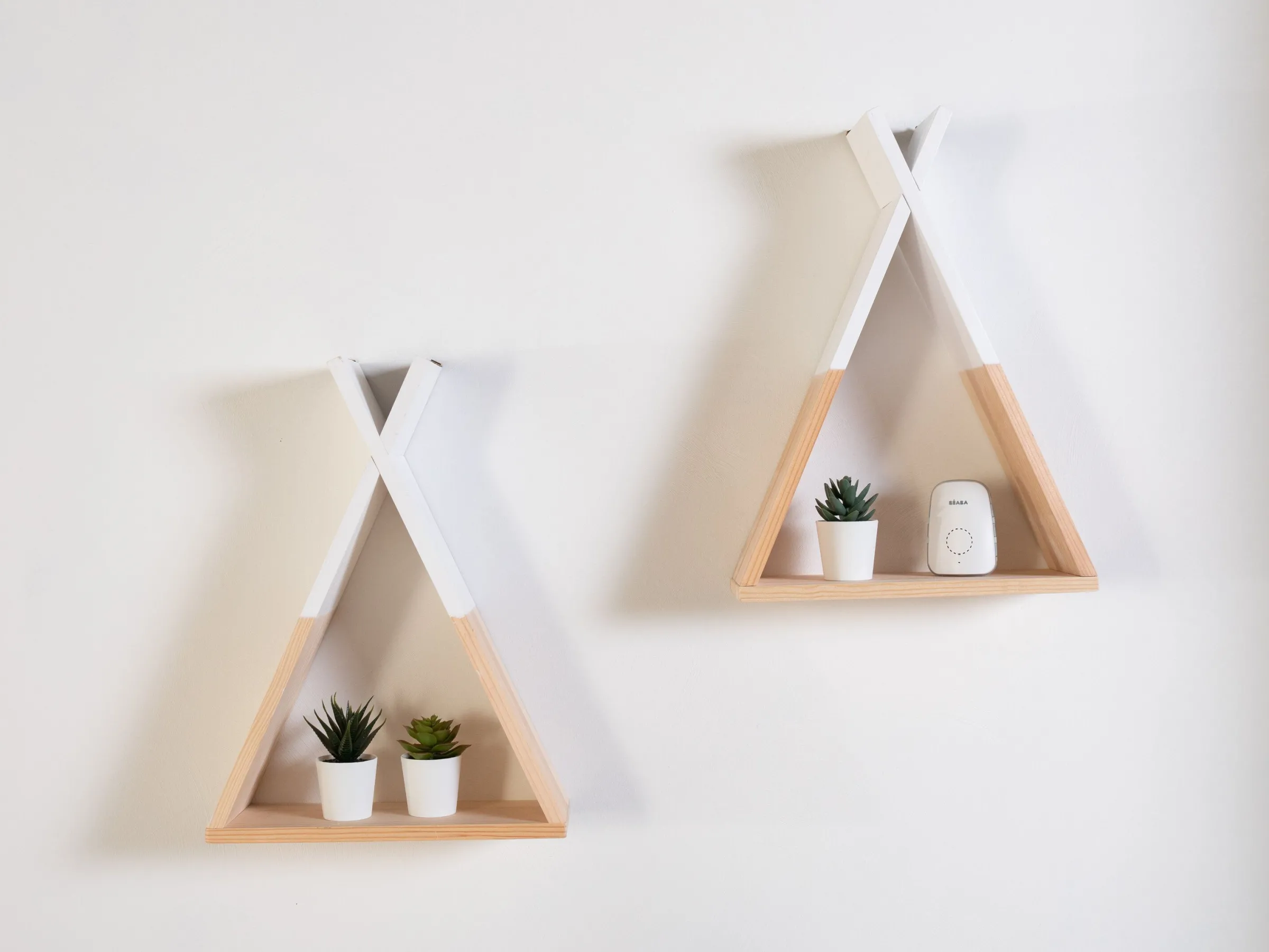 Childhome Étagères Murales|Tipi-Etagère Murale Tipi - Bois - Naturel Blanc