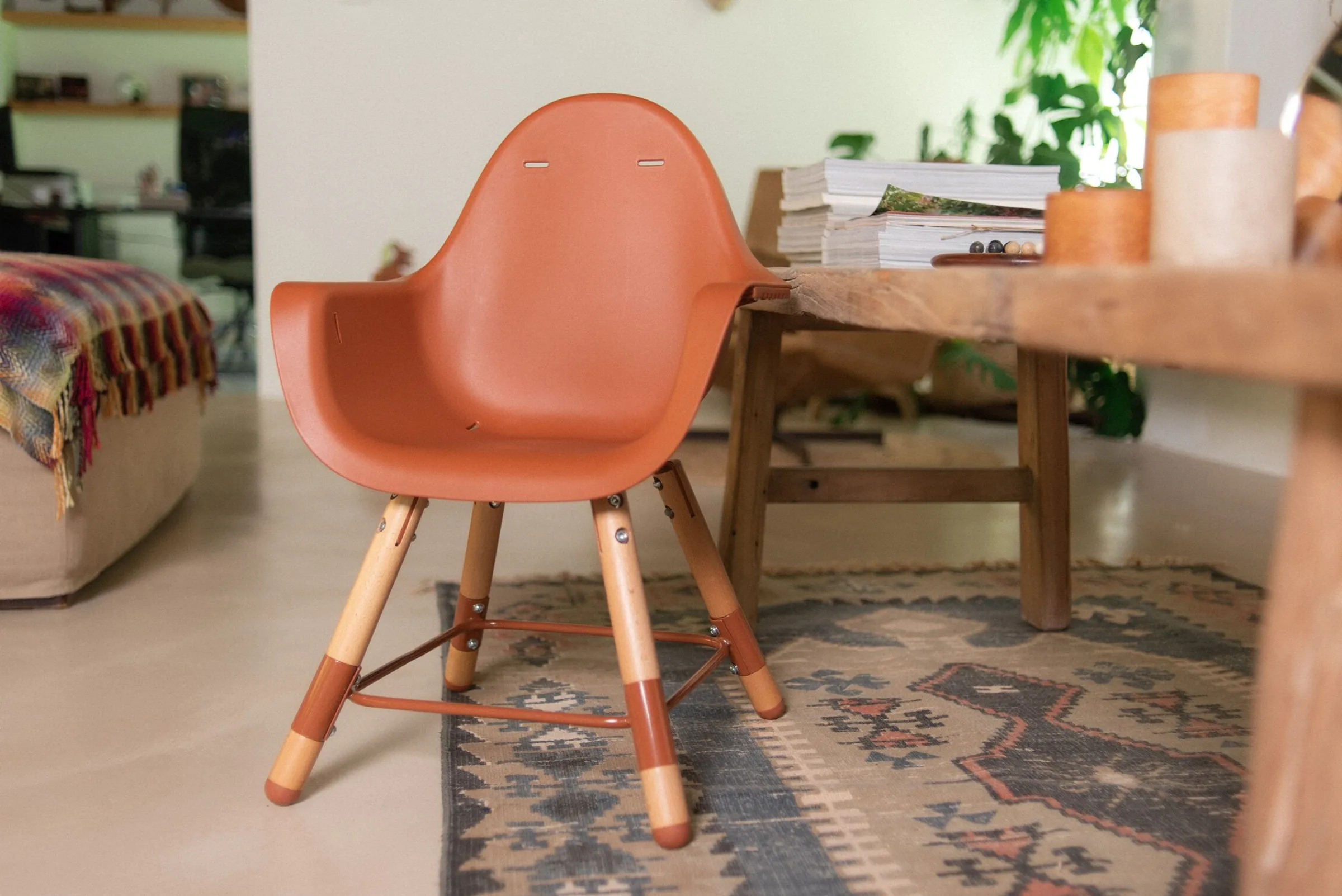 Childhome Evolu-Evolu 2 Chaise Haute - Réglable En Hauteur (50-75 Cm/*90 Cm)