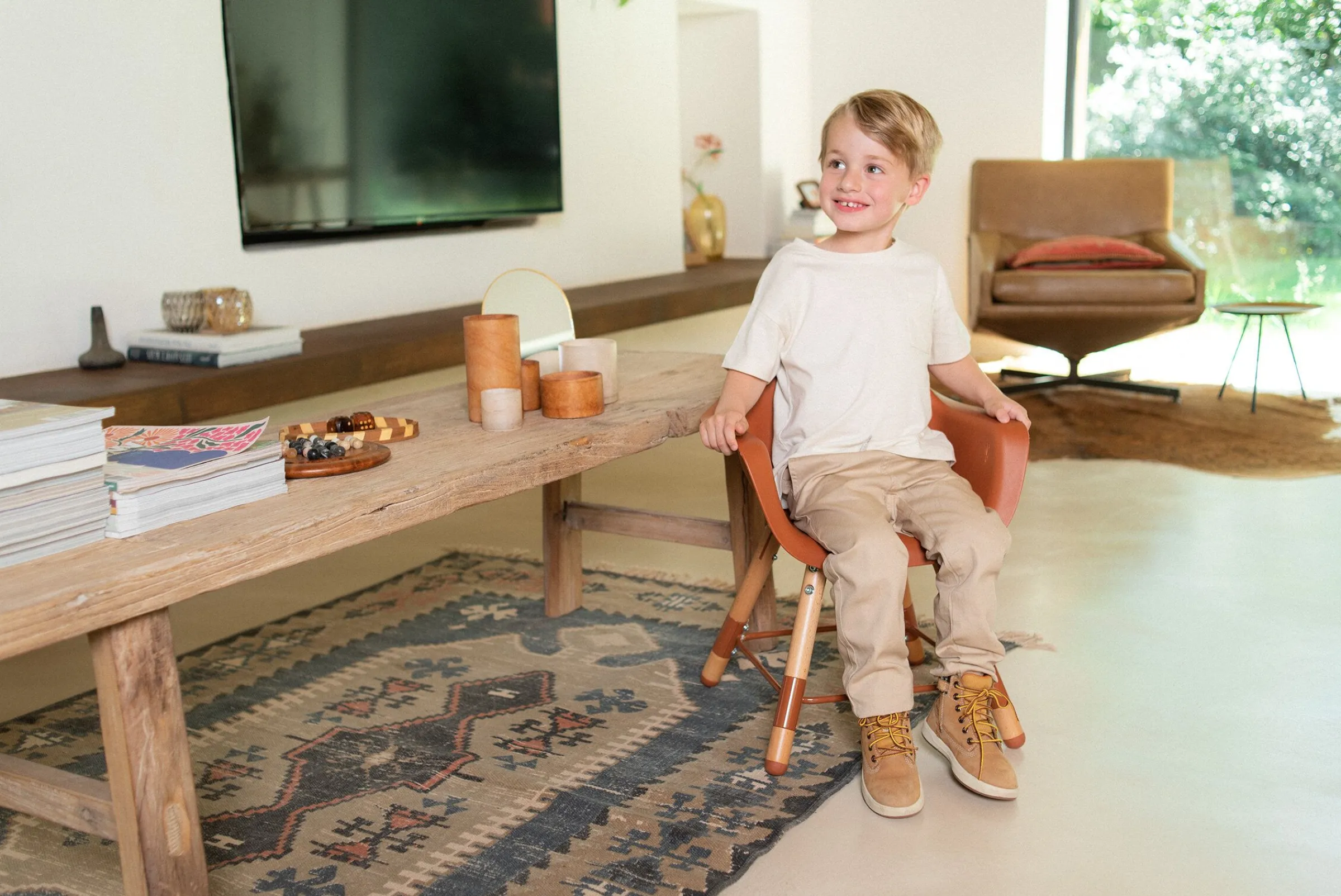 Childhome Evolu-Evolu 2 Chaise Haute - Réglable En Hauteur (50-75 Cm/*90 Cm)
