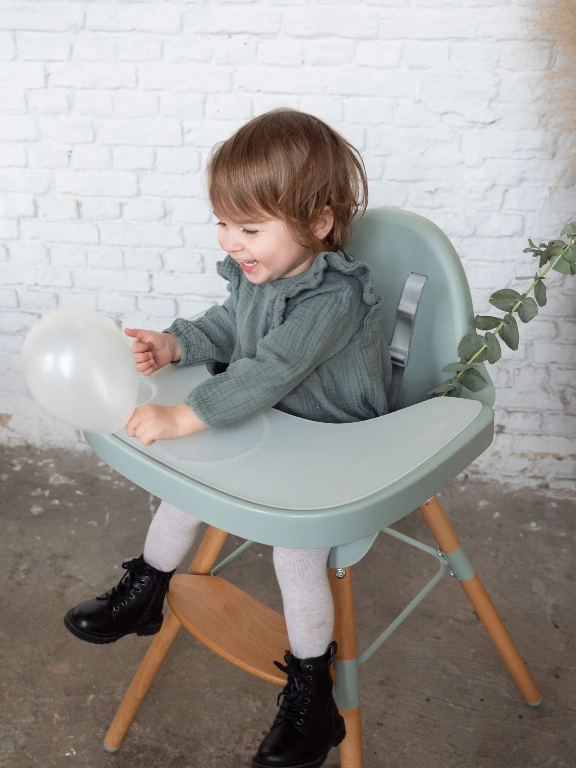 Childhome Evolu-Evolu Chaise Haute - Réglable En Hauteur (50-75 Cm/*90 Cm) -