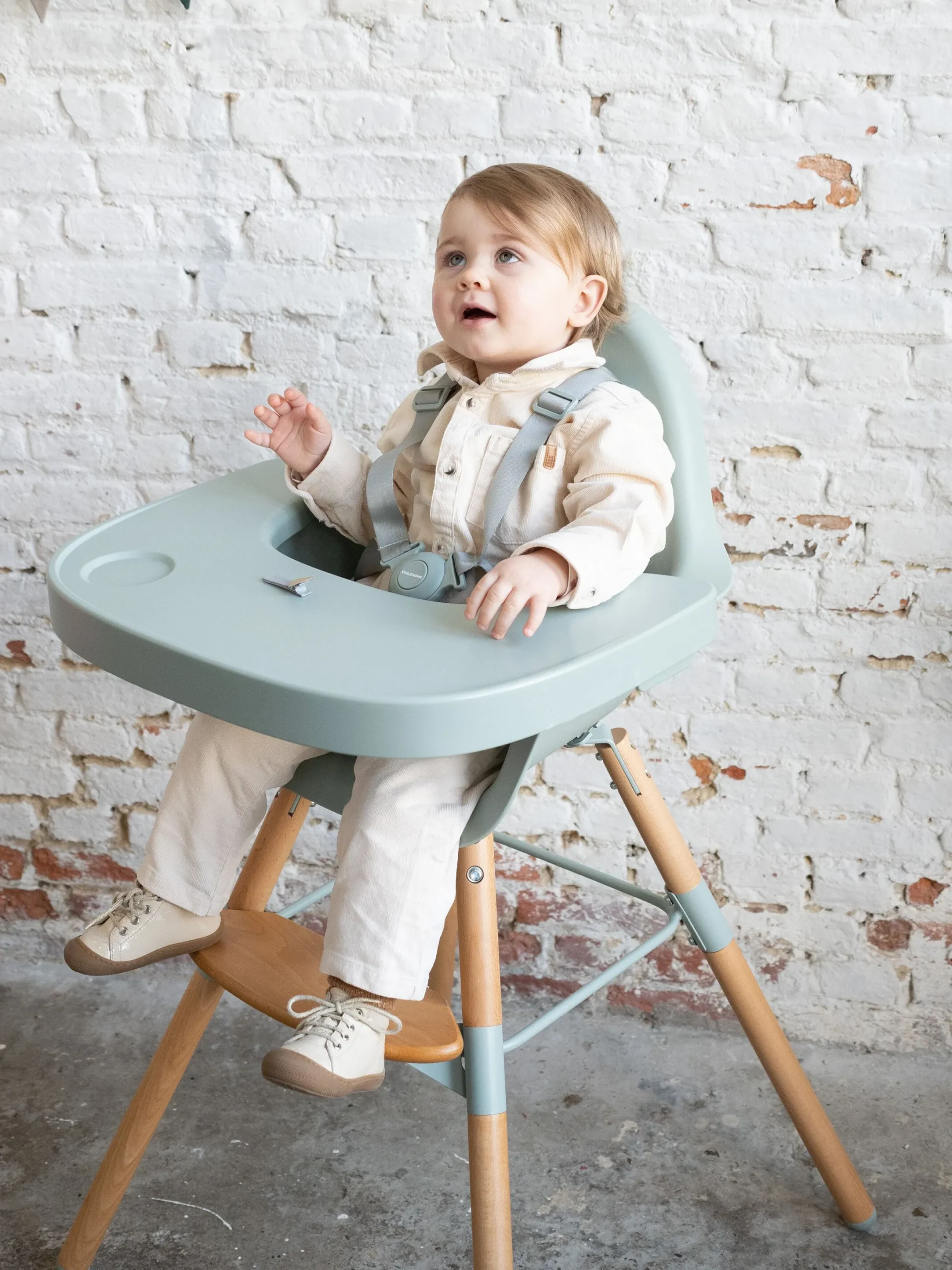 Childhome Evolu-Evolu Chaise Haute - Réglable En Hauteur (50-75 Cm/*90 Cm) -