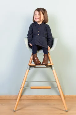 Childhome Evolu-Evolu Chaise Haute - Réglable En Hauteur (50-75 Cm/*90 Cm) -