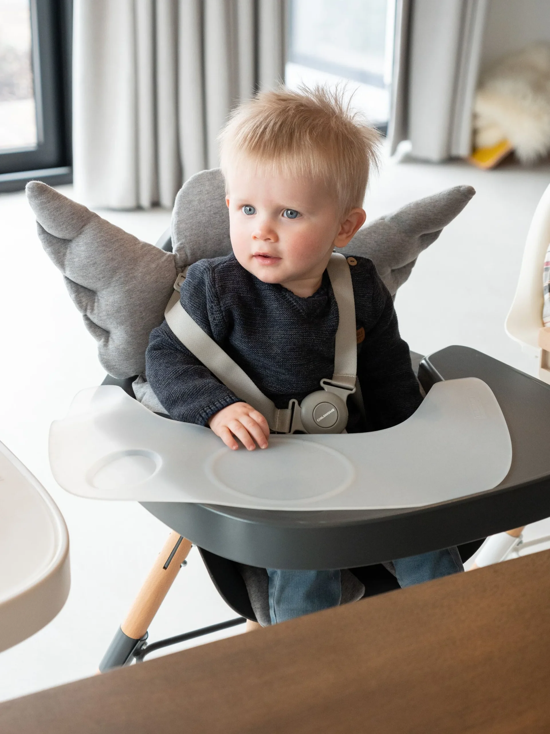 Childhome Evolu-Evolu Chaise Haute - Réglable En Hauteur (50-75 Cm/*90 Cm) -