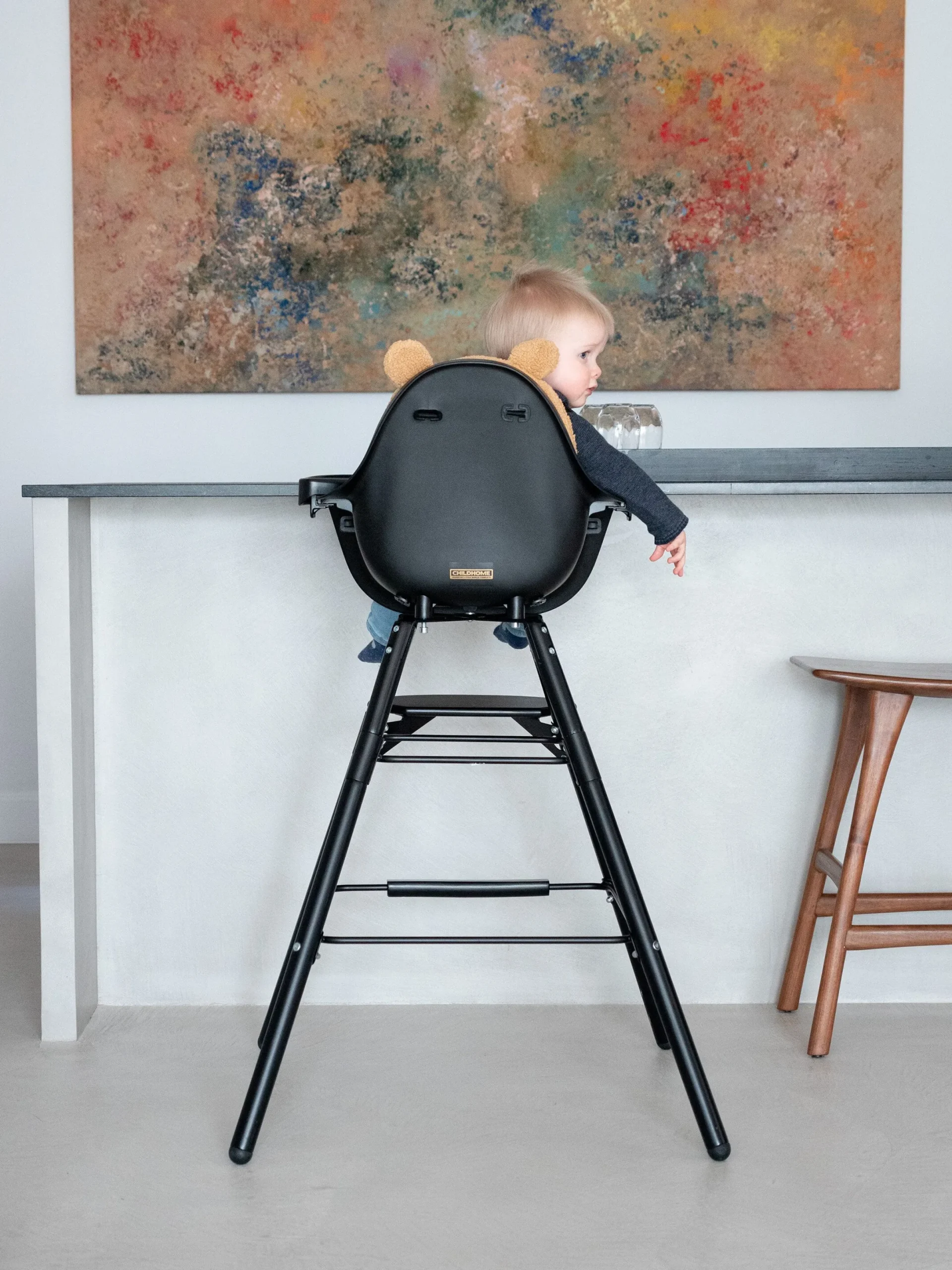 Childhome Evolu-Evolu Chaise Haute - Réglable En Hauteur (50-75 Cm/*90 Cm) -