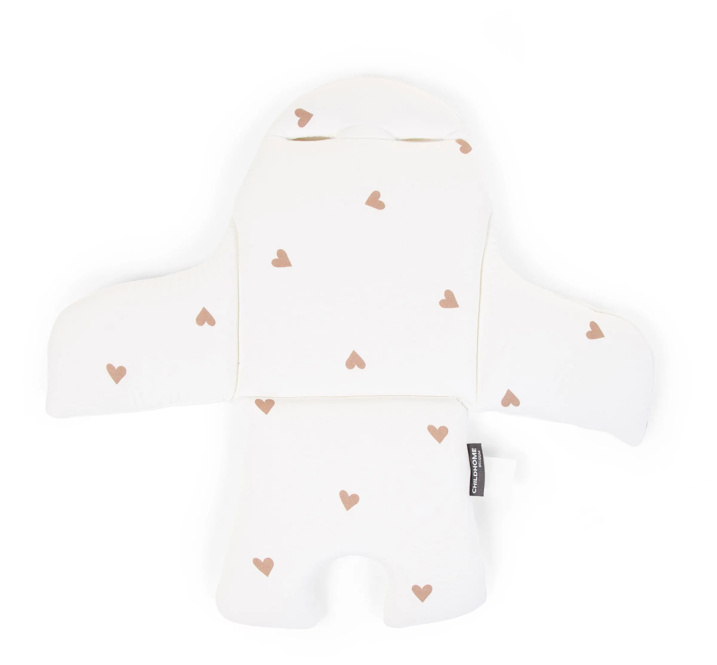 Childhome Coussins Pour Chaise Haute|Evolu Accessoires-Evolu Coussin Pour Chaise Haute - Jersey - Hearts
