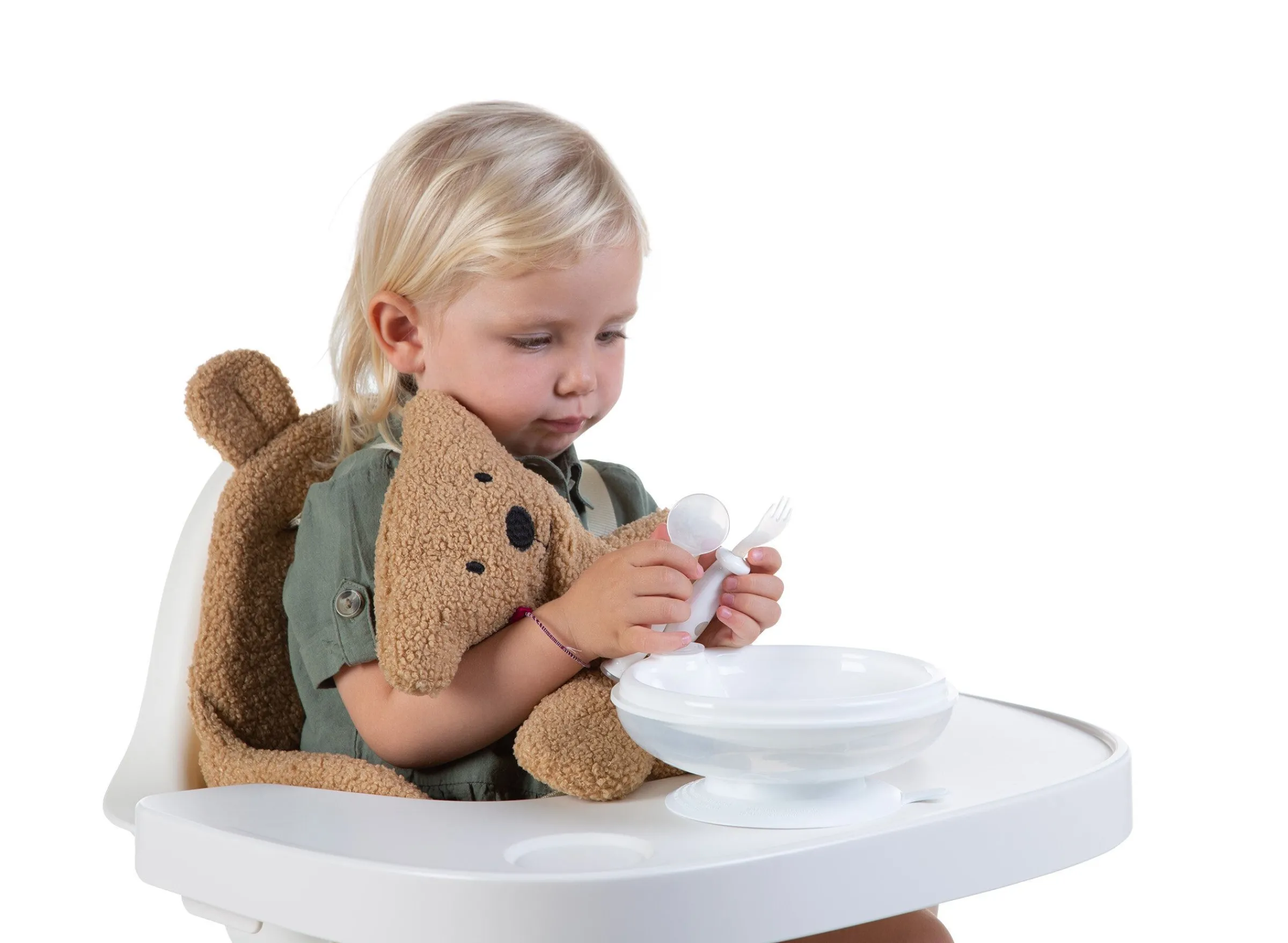 Childhome Evolu Accessoires|Evolu-Evolu Coussin Pour Chaise Haute - Polyester - Teddy Brun