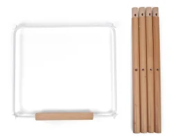 Childhome Evolu Accessoires|Evolu-Evolu Extra Set De Pieds Longues + Repose Pieds - Bois - Bla